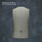 Хаки шерстяной костюм, жилет для отдыха, комплект, облегающий крой, 3 предмета