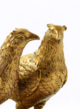 美式新古典风纯铜书房动物装饰品