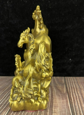 纯铜节节高升马 跃马立马风水宝马 家居装饰品办公室工艺礼品摆件