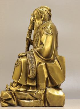 纯铜神医华陀神像仙师摆件中医馆药店名医孙思邈药王医圣供奉铜像