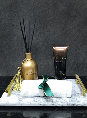 卫生间洗手台瓷砖香薰组合托盘