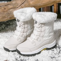 Northeast Snowy Boots Woman 2023 new winter outdoor waterproof non-slip Harbin plus suede thickened ski cotton shoes