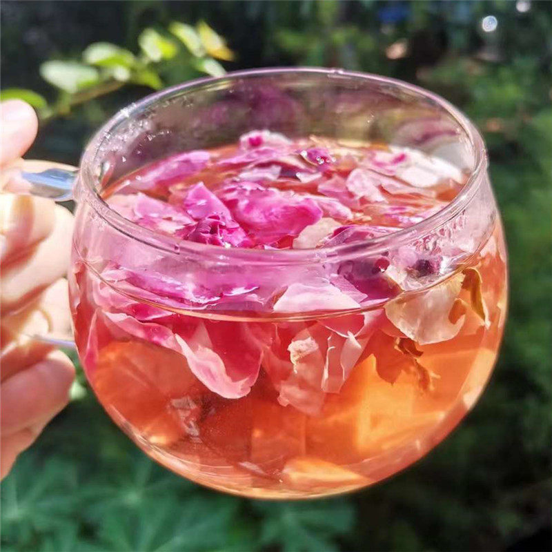云南冻干墨红玫瑰女性疏干解郁玫瑰花茶改善睡眠缓和情绪护肤玫瑰