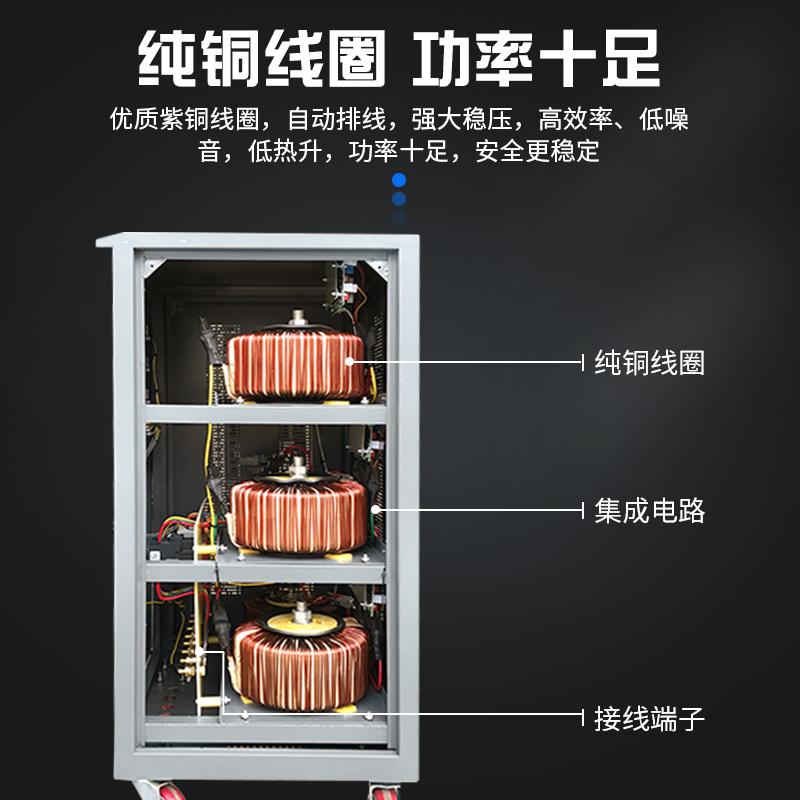 交流稳压器380v大功率三相工业TNS1(SVC)-15KW自动发电机电源 - 图1