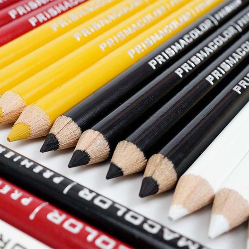 美国霹雳马PREMIER油性彩色铅笔黑色白色肤色三原色高光白铅笔-图0