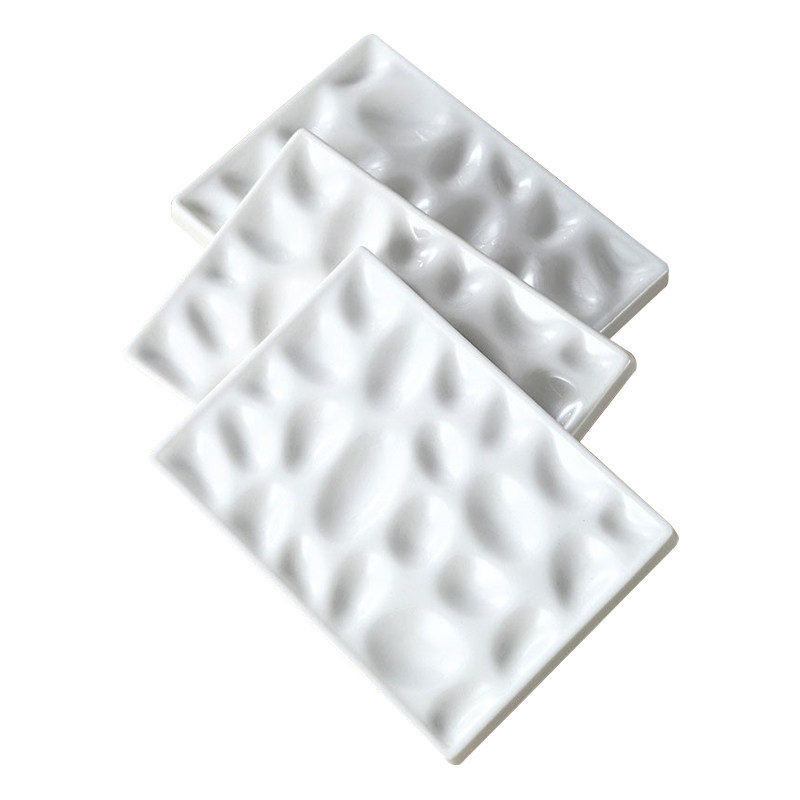 ins风洼趣陶瓷调色盘简约线条不规则调色盘高品质白瓷调色盘,淘宝优惠券,粉丝福利购,淘宝优惠卷