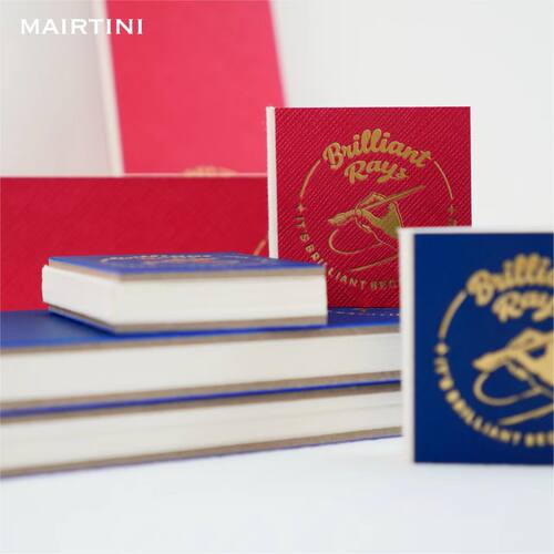 马蒂尼十字pu革皮面混棉封胶本手账本迷你便携水彩本 - 图1
