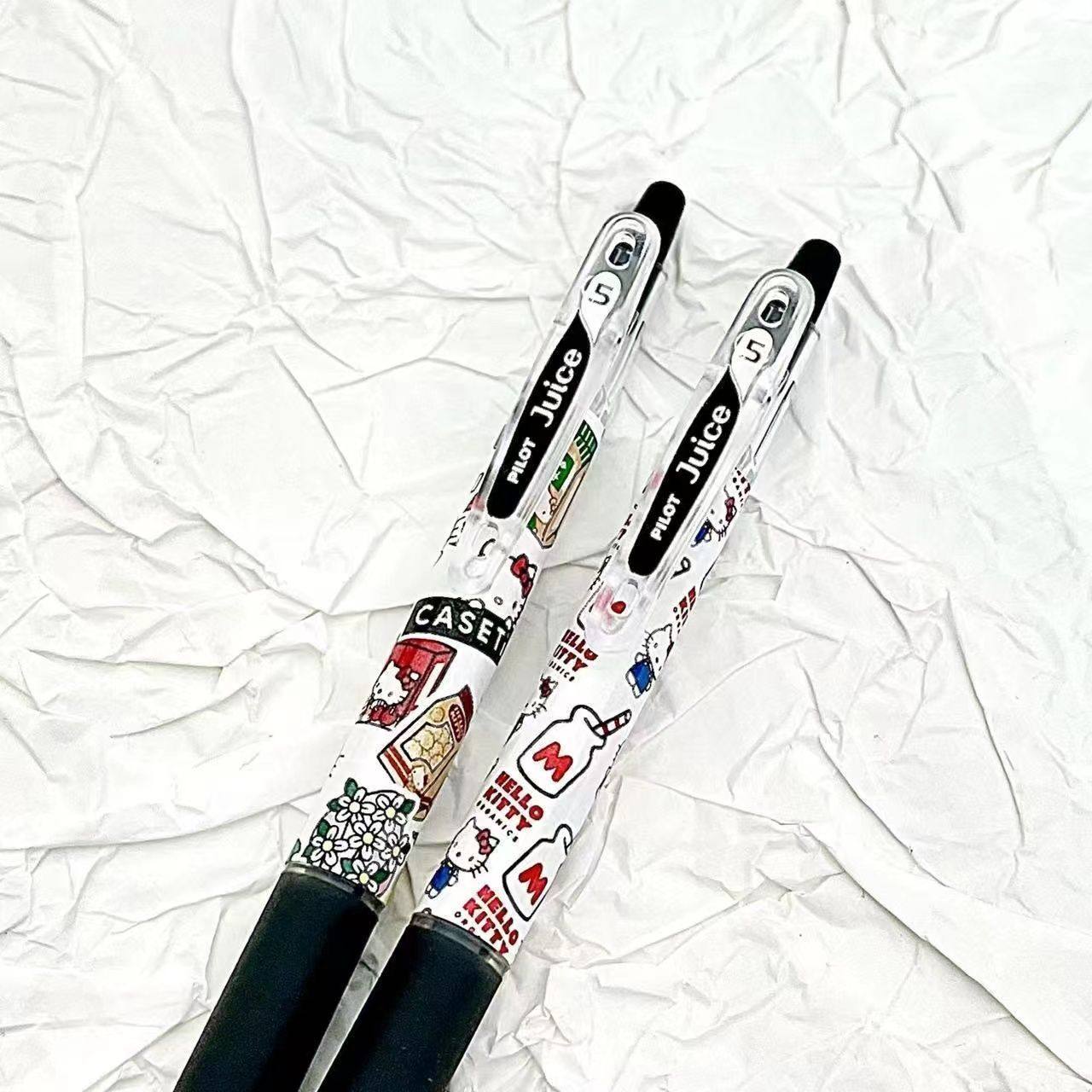日本pilot百乐果汁笔限定KT猫DIY贴纸中性笔ins风少女心刷题笔,淘宝优惠券,粉丝福利购,淘宝优惠卷