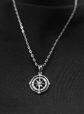 指南针项链ins个性吊坠