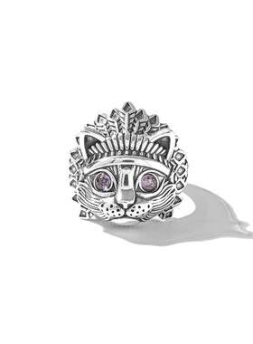 神兽猫咪男女复古戒指低价促销