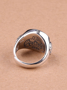 戒指男士潮泰银旋转九宫八卦乾坤