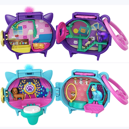 Pollypocket Mini Polly Olpls проезжает игрушечную игрушку Little World Eight Scure Box Fry29