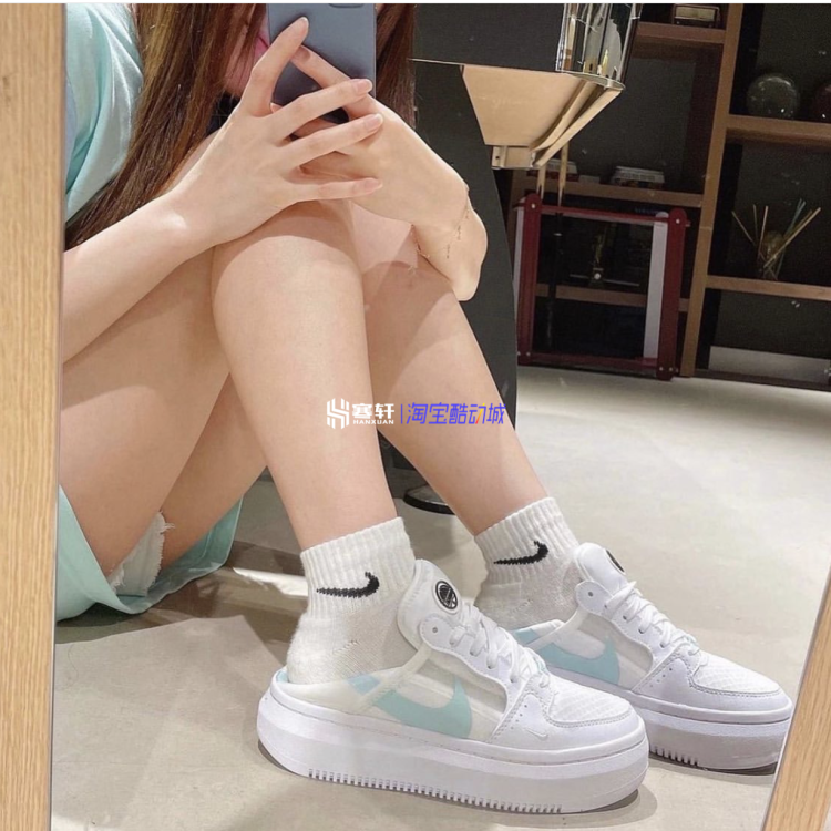 Nike Court Vision Alta TXT女子松糕厚底休闲板鞋CW6536-100-101 - 图1