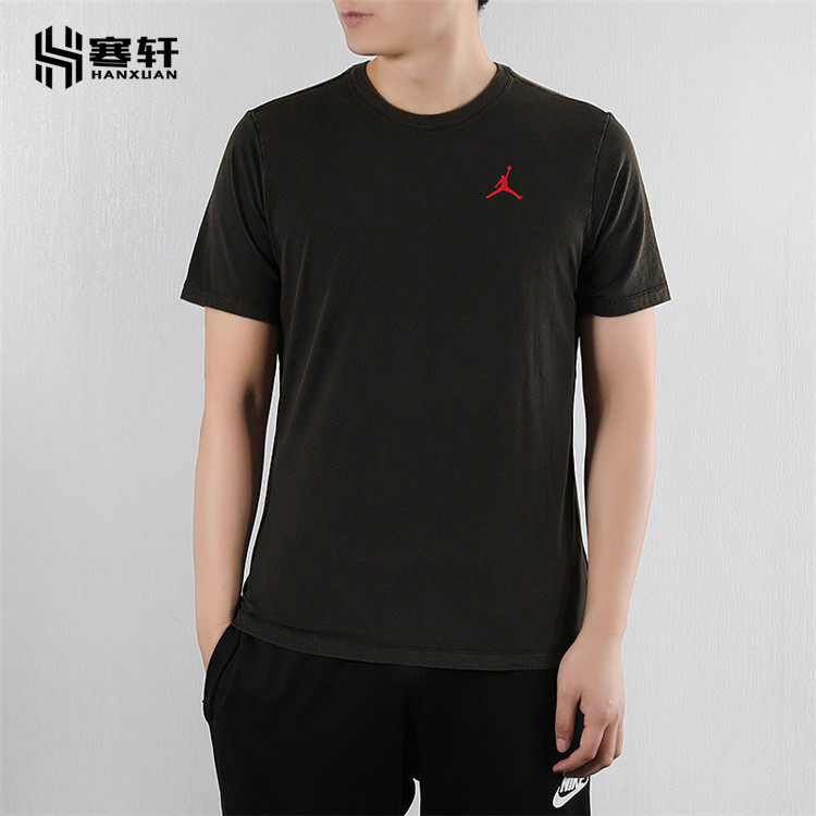 AIR JORDAN飞人扣篮剪影AJ做旧复古运动男休闲短袖T恤AQ3735-010,淘宝优惠券,粉丝福利购,淘宝优惠卷