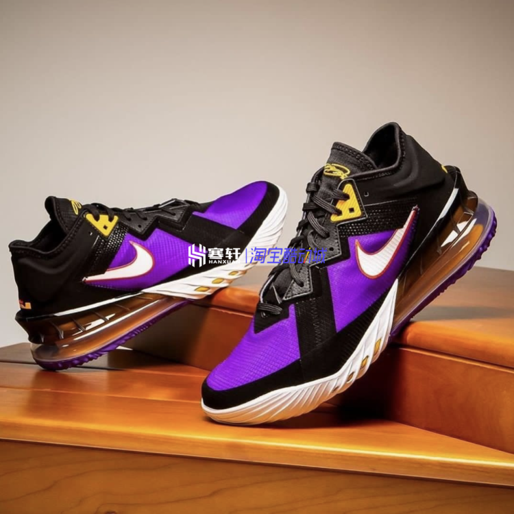 Nike LeBron 18 Low 詹姆斯LBJ低帮紫金湖人篮球鞋CV7564-003-300 - 图0