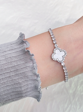 可调节抽拉式四叶草手链