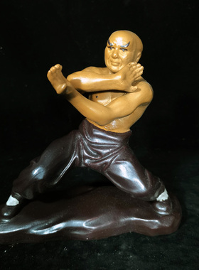 石湾陶瓷功夫工艺品摆件客厅电视柜酒柜假山流水花盆盆景配饰摆设