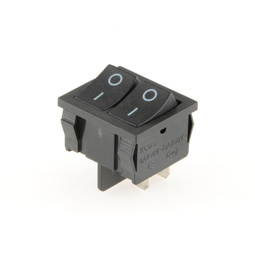 KCD5船型开关4脚2档6脚3档翘板电源按钮开关24*21MM 6A250V黑红绿 - 图2