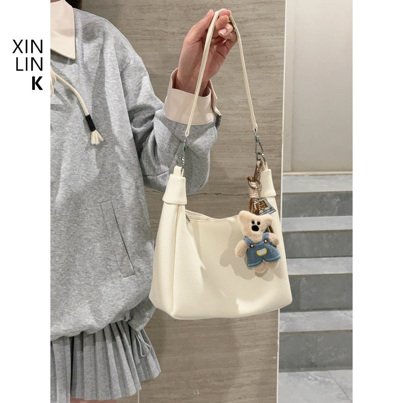 xinlink小众简约百搭单肩包包女2026新款质感斜挎包大容量水桶包