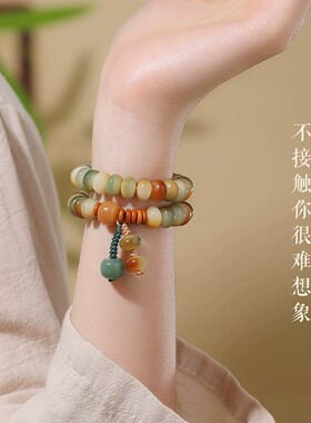 敦煌问天算盘珠菩提手串好运莲莲