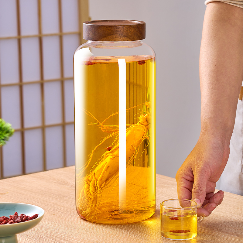 泡酒玻璃瓶专用酒瓶人参酒空瓶药酒罐果酒瓶装酒坛密封罐泡酒容器