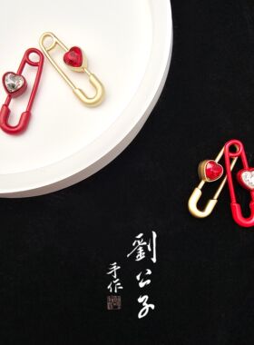 新年哑金红滴油通孔合金刘公子手作diy手链项链手机链饰品配件