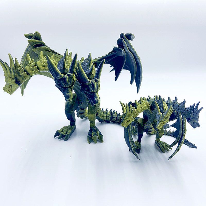 3D printed Ghidorah movable Chinese dragon joint flying dragon