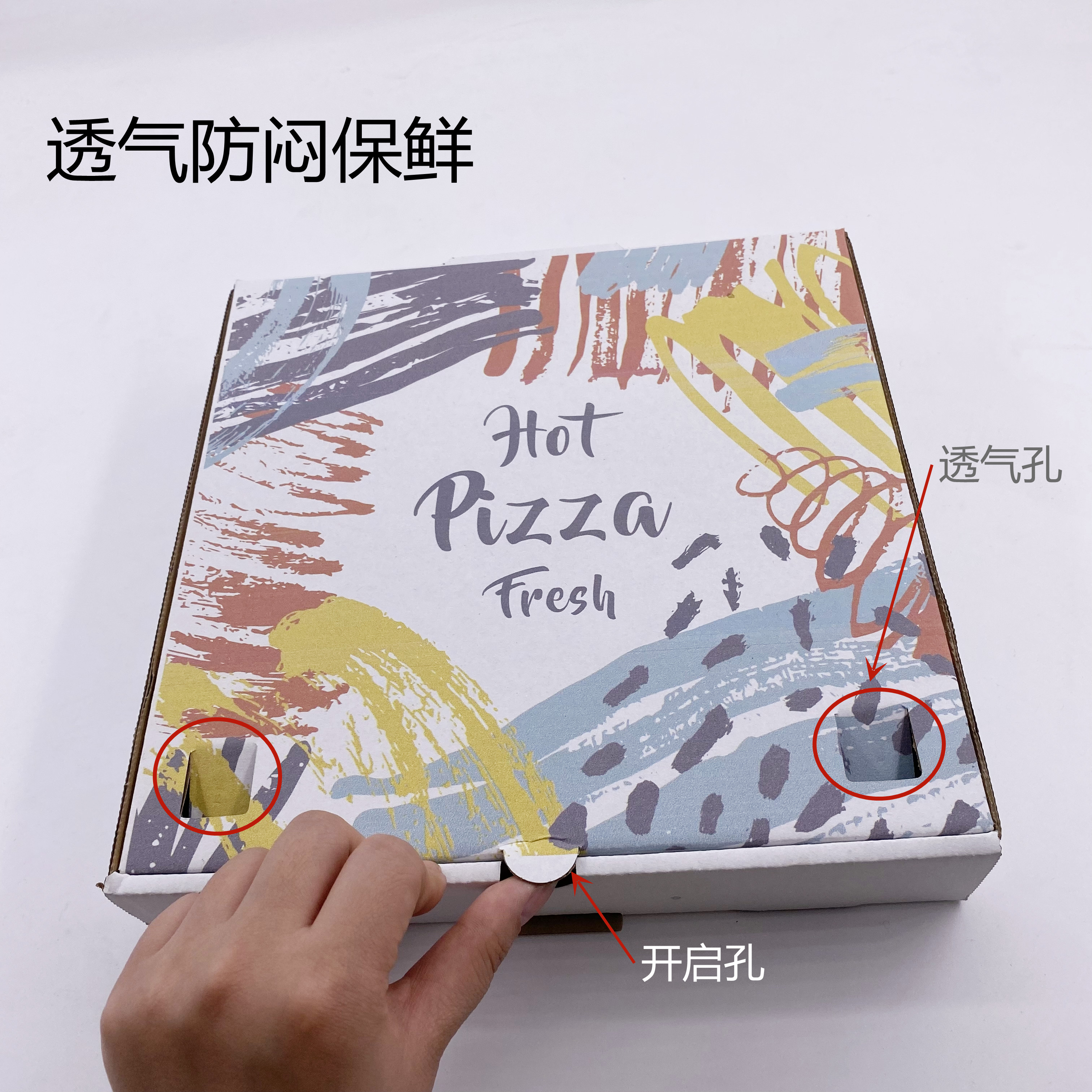 铝膜披萨打包盒商用789 10 12英寸一次性硬加厚外卖pizza包装定制 - 图1