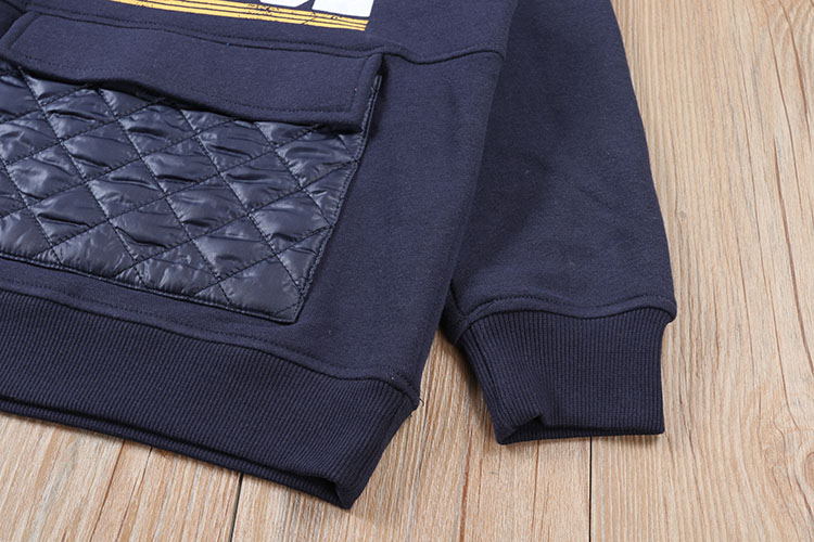 工厂尾货外贸中小童装加绒卫衣2-12岁男童连帽外套春秋款上衣印花 - 图2