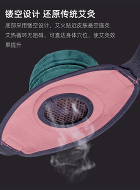 镂空颈膝三联艾灸盒无烟随身灸膝盖关节颈椎腰腹去寒湿家用温灸器