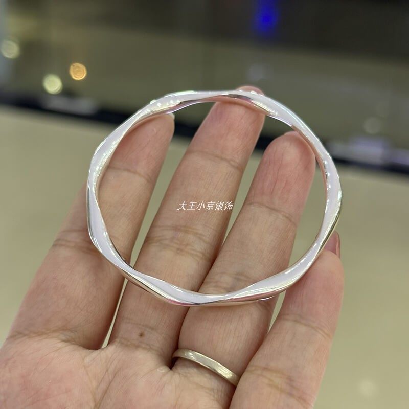 【大王小京】闭口莫比乌斯环银手镯时尚送女友足银9999实心银镯子,淘宝优惠券,粉丝福利购,淘宝优惠卷