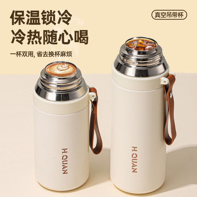 喝水盖316不锈钢保温杯大容量外出茶杯加厚便携车载男女学生水壶 - 图2