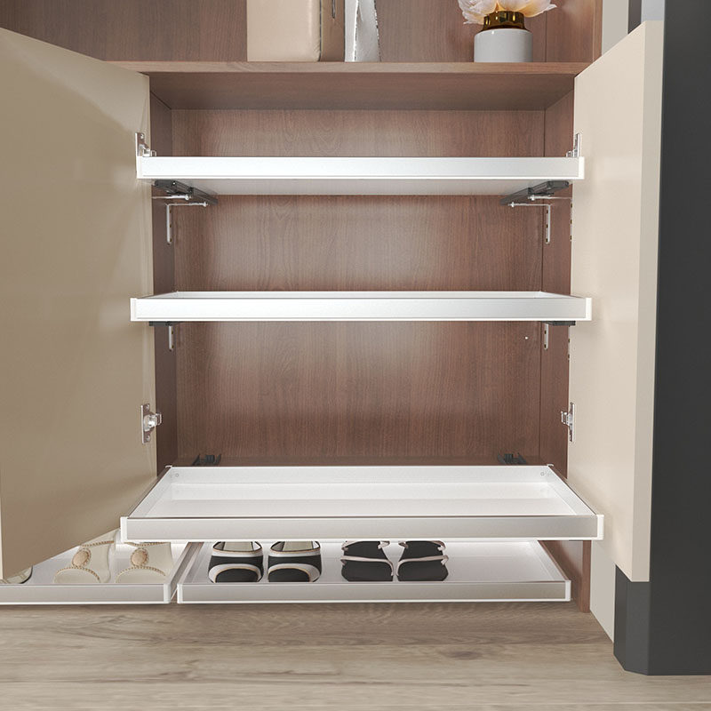 新款鞋柜改造自制家用柜内分层收纳抽屉托盘层板带轨道可悬空安装,淘宝优惠券,粉丝福利购,淘宝优惠卷