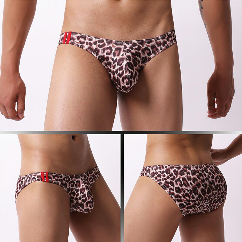 男士三角内裤U凸卡通豹纹印花透气潮高弹青年迷彩舒适短裤头裤衩,淘宝优惠券,粉丝福利购,淘宝优惠卷