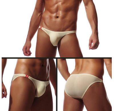 男士比基尼三角内裤超薄微透低腰性感冰丝光滑无痕窄边裤衩短裤夏,淘宝优惠券,粉丝福利购,淘宝优惠卷