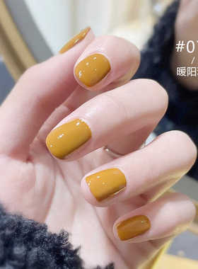 小红书同款芥末绿美甲指甲油胶