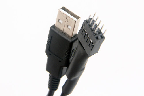 单USB公头转主板USB9针带屏蔽转20CM可TBY外置内置 - 图1
