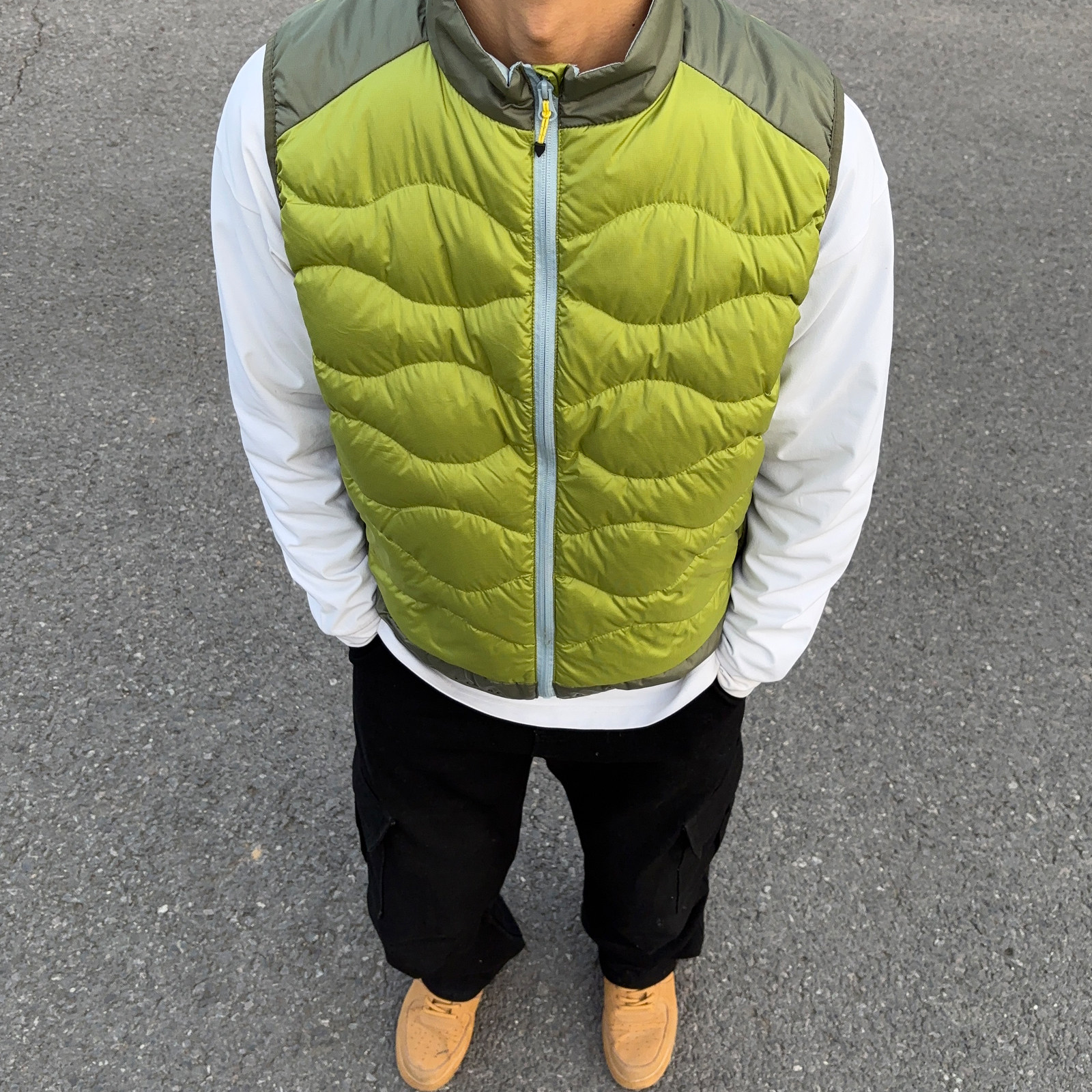 UNCLEBLUE90白鸭绒山系情侣轻薄羽绒背心潮牌拼色轻量化羽绒马甲,淘宝优惠券,粉丝福利购,淘宝优惠卷