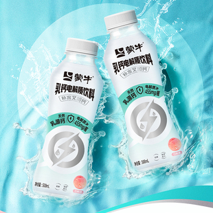 蒙牛乳钙白桃味电解质饮料PET瓶500ml×15瓶