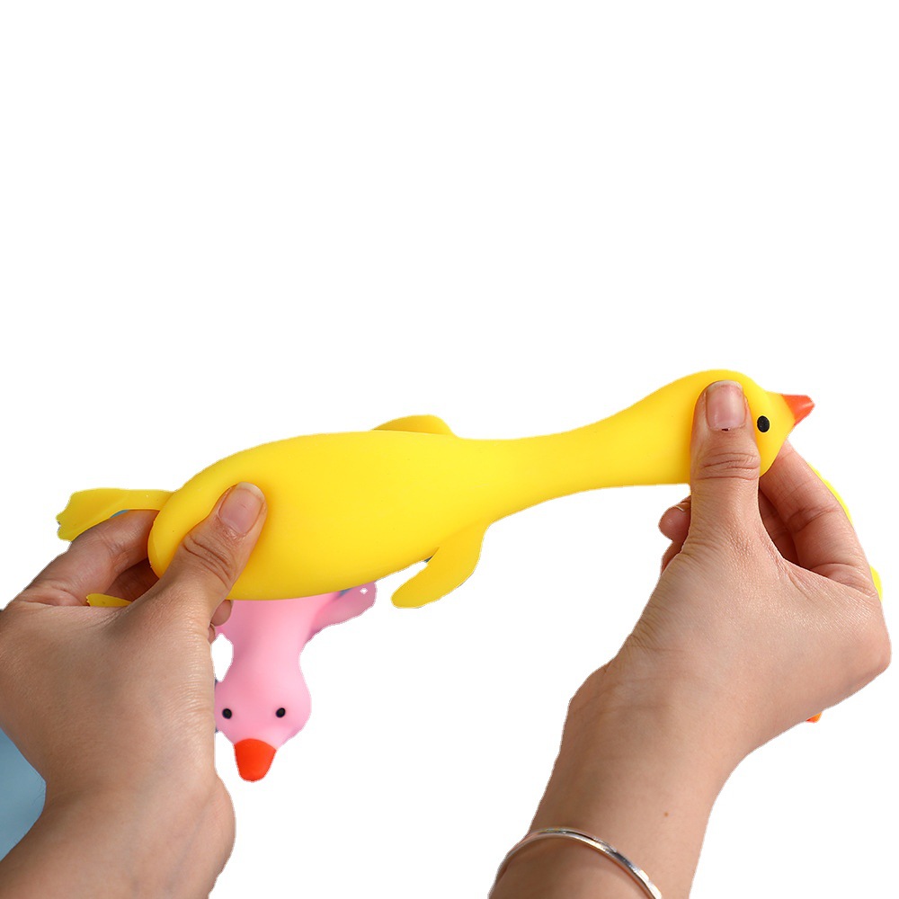 解压整人玩具大鹅发泄捏捏乐鸭子橡胶慢回弹玩具可爱小黄鸭捏捏乐-图3