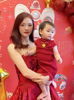 古法沙金999宝锁吊坠红绳