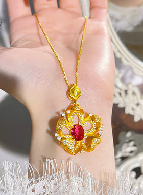 金店同款沙古法点钻岁青莲