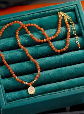 2025年爆款天然金沙石串珠