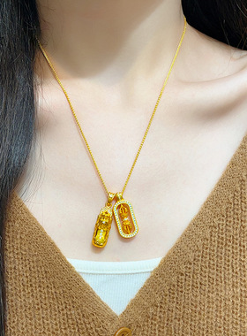 韦雪同款沙金点钻貔貅刚杵