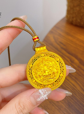 韦雪同款沙金古法独角貔貅