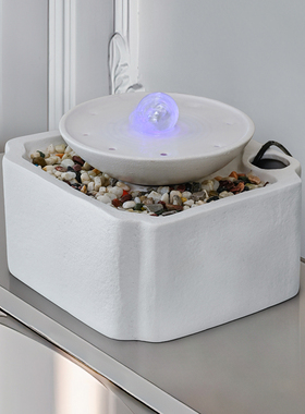 创意流水摆件循环水喷泉陶瓷