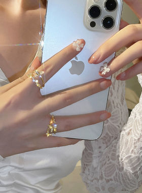 蝴蝶指环新不掉色小众设计戒指女