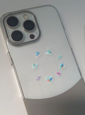 新款镭射一袋海星美甲贴纸深海小鱼海洋风diy笔杆水杯指甲贴纸