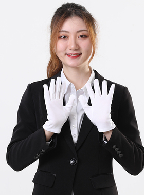迪维特三筋礼仪男女白手套