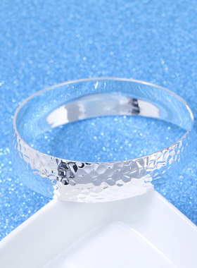 复古镀银开口龙纹手环现货